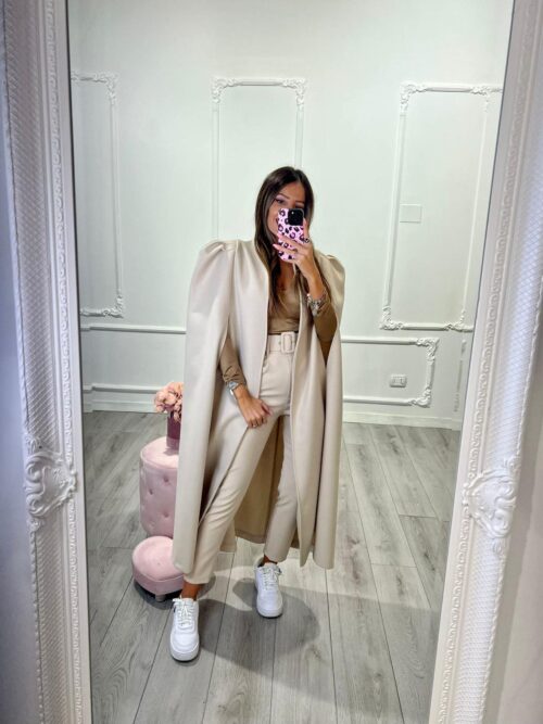 Cappotto Mantella panna