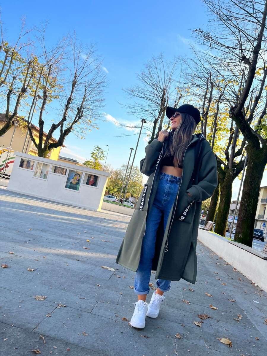 Cappotto Felpa Verde