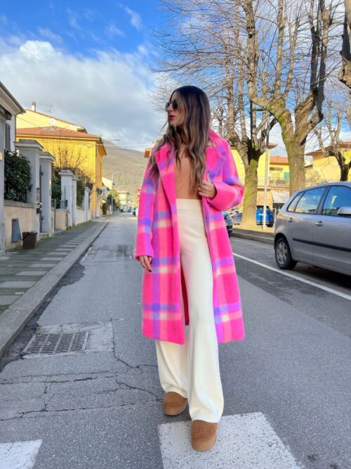 pantalone in maglia panna