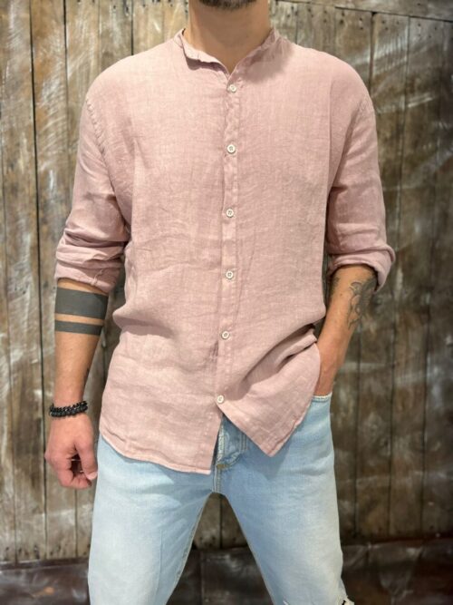 Camicia Lino Rosa Cipria