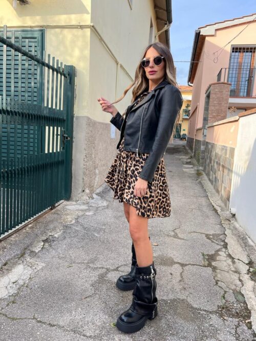 chiodo ecopelle vintage