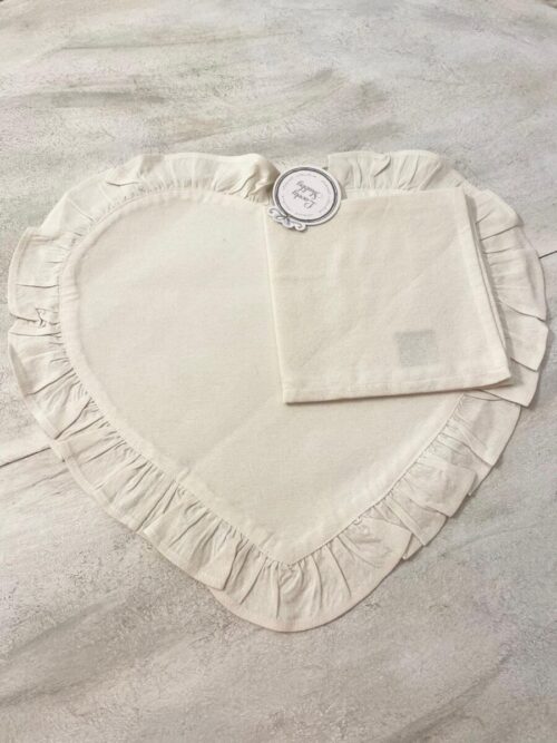 tovaglietta americana Cuore più tovagliolo Element Naturale