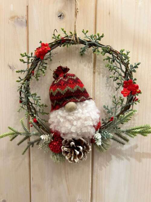 ghirlanda natalizia folletto cappellino fantasia