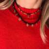 collana stelline hand made perline nere e oro