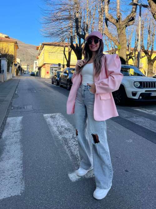 jeans zampa Slavato Grigio