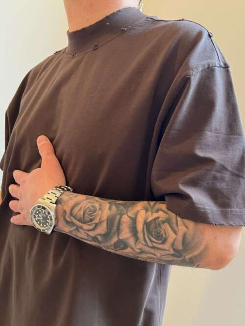 t-shirt Oversize chocolate