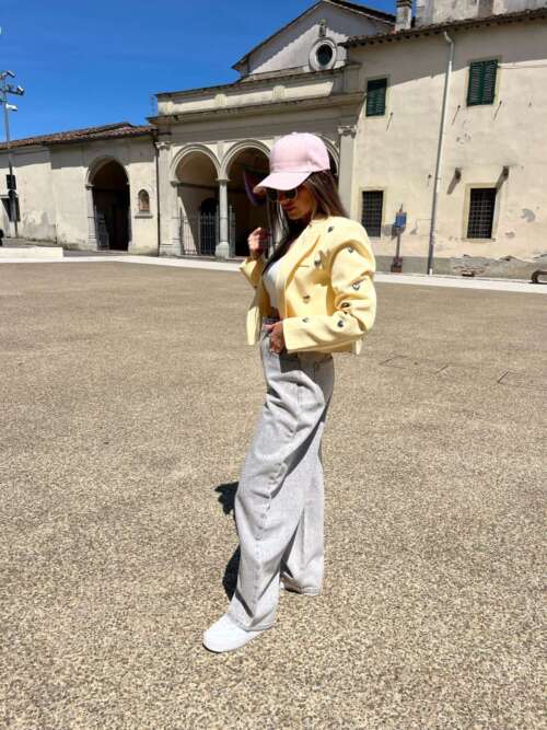 bLAZER giallo bORCHIE CUORI