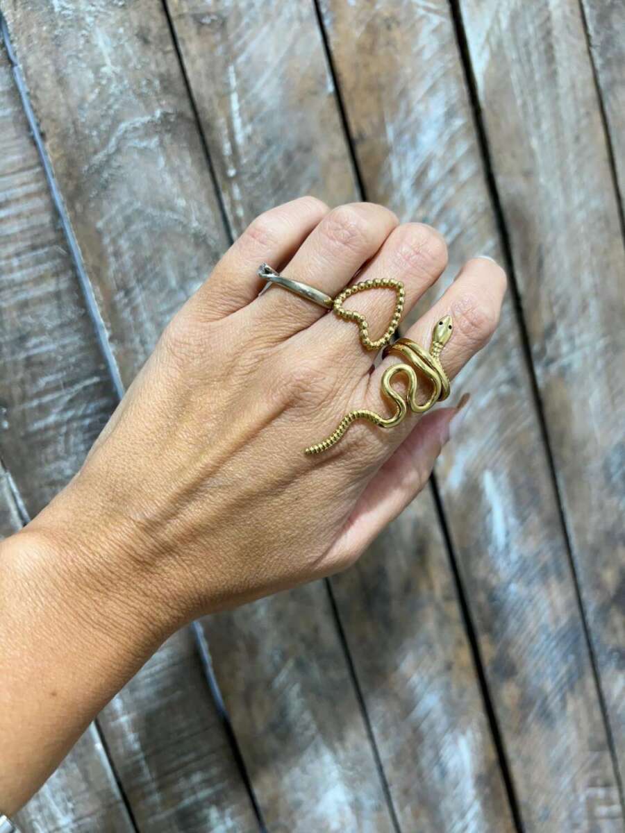 anello serpente oro