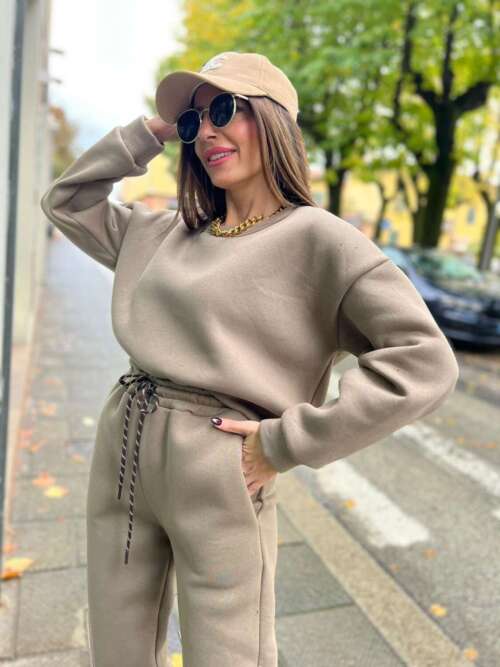 felpa amaya tortora felpata