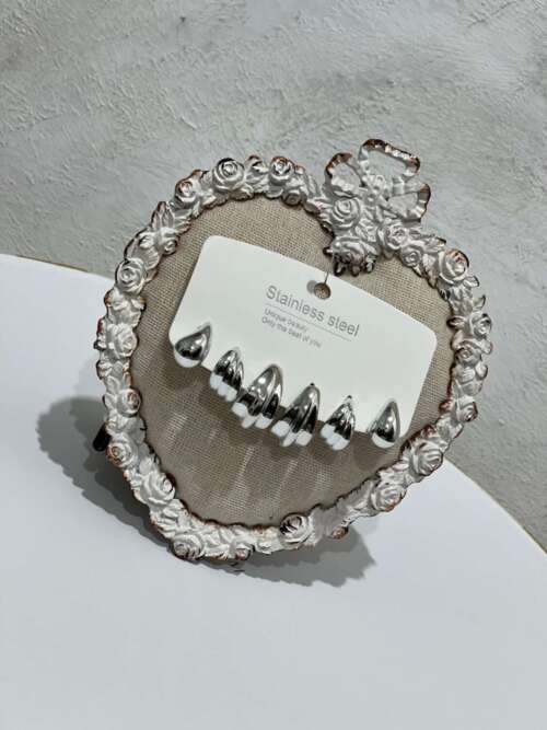 orecchini drop set argento