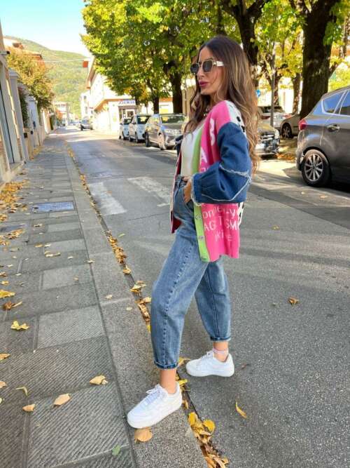 jeans ballon blu slavato