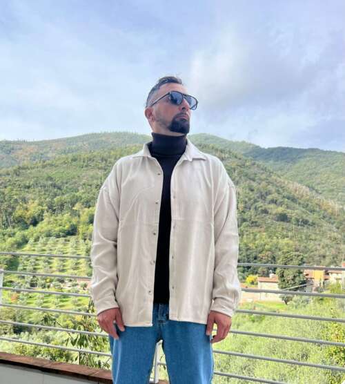 Camicia vlluto beige