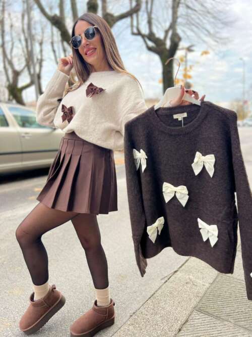 maglioncino fiocco mania cioccolato