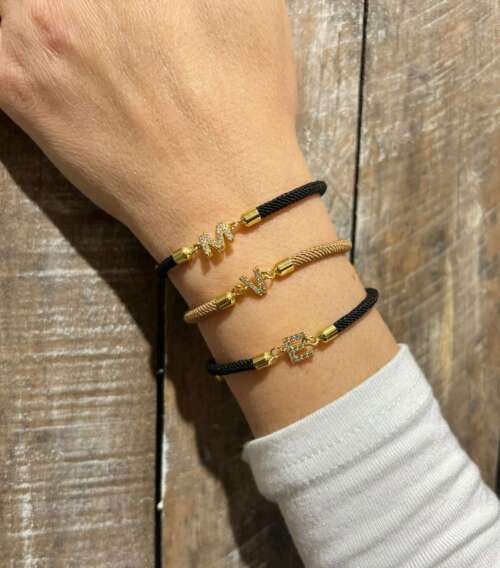 bracciale iniziale hand made winter