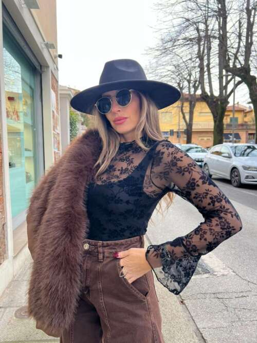 maglia body carmel nera