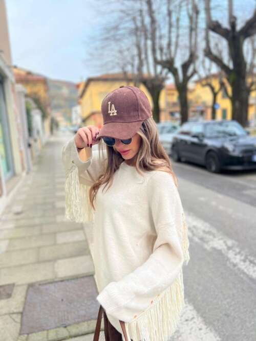 cappello velvet LA marrone