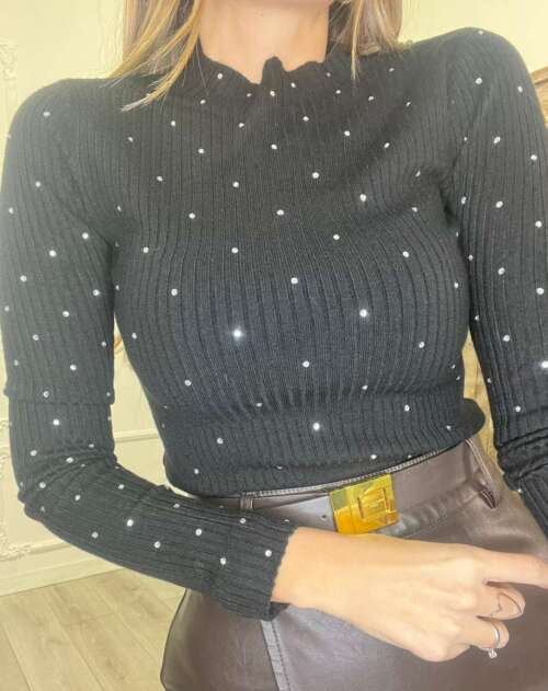 maglioncino diamonds nero