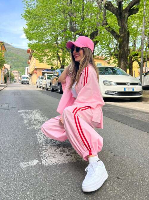 Pantalone sporty girl rosa