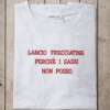 t-shirt lancio frecciatine perchè i sassi non posso rosso
