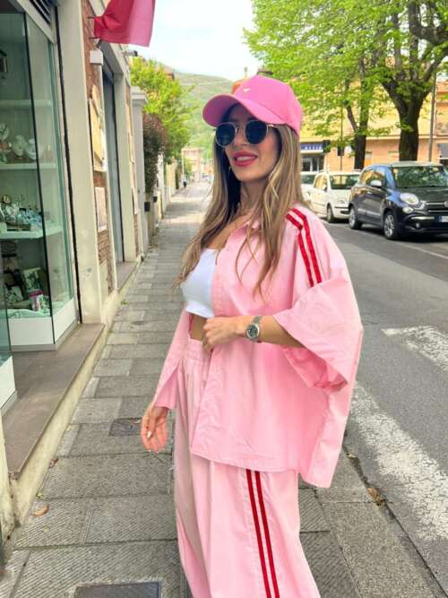 camicia sporty girl rosa