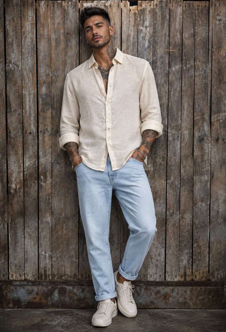 Camicia Lino Burro