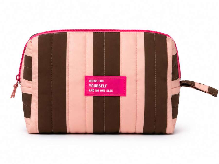 POCHETTE DRESS FOR YOURSELF RIGHE ROSA E MARRONI