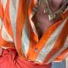 camicia formentera coreana riga gialla e arancio - immagine 2