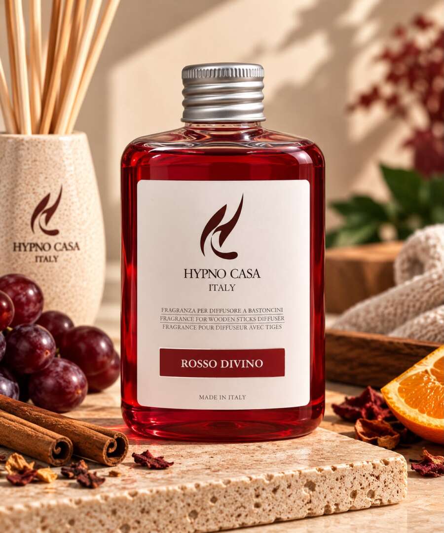 HYPNO CASA Ricarica Refill per Diffusore Profumatore 200ml ROSSO DIVINO