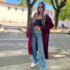 Cappotto felpa foderato bordeaux - immagine 3