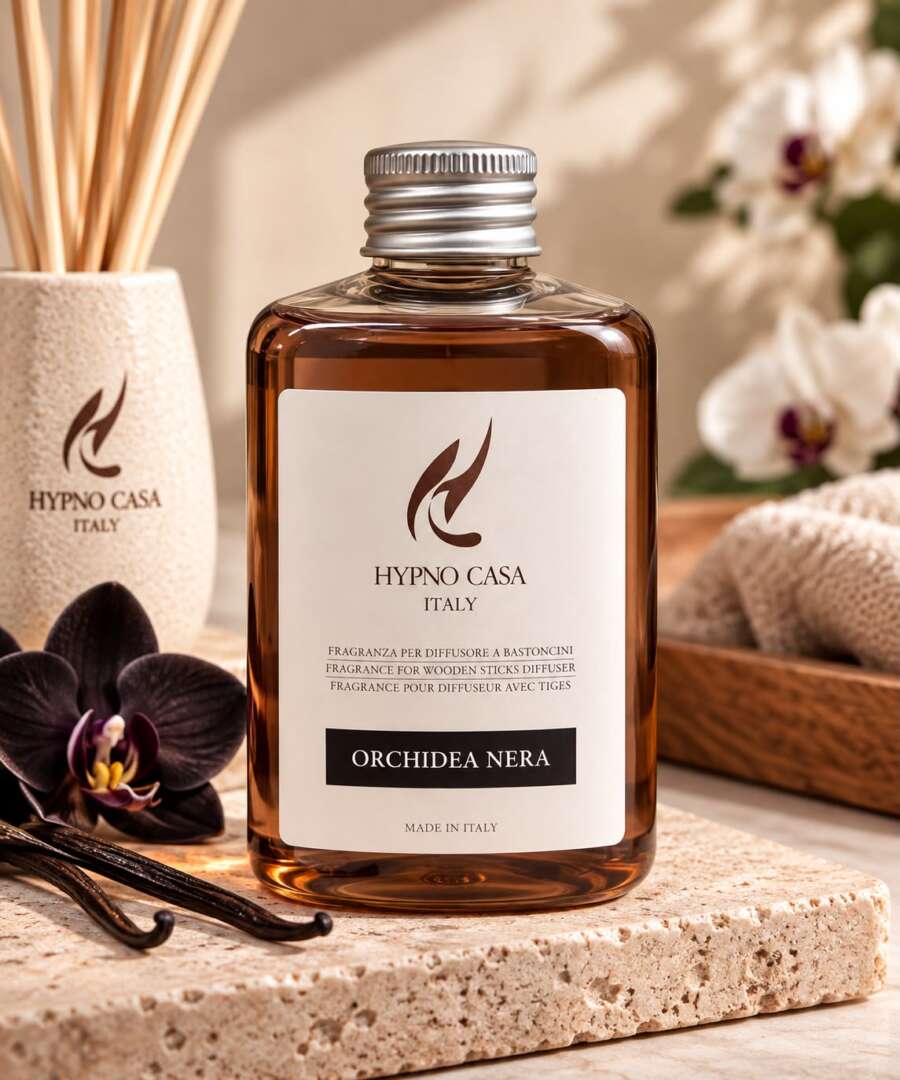 HYPNO CASA Ricarica Refill per Diffusore Profumatore 200ml ORCHIDEA NERA