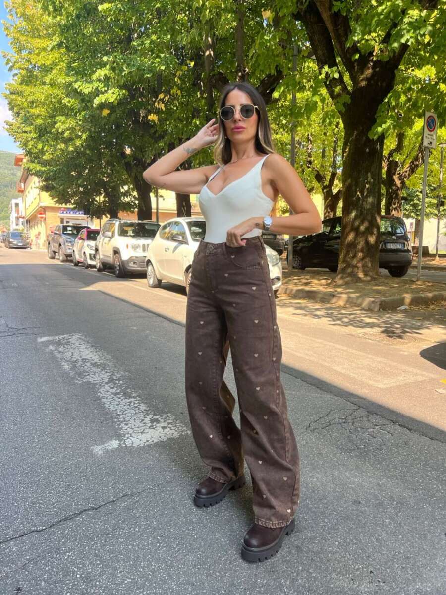 jeans cioccolato cuoricini