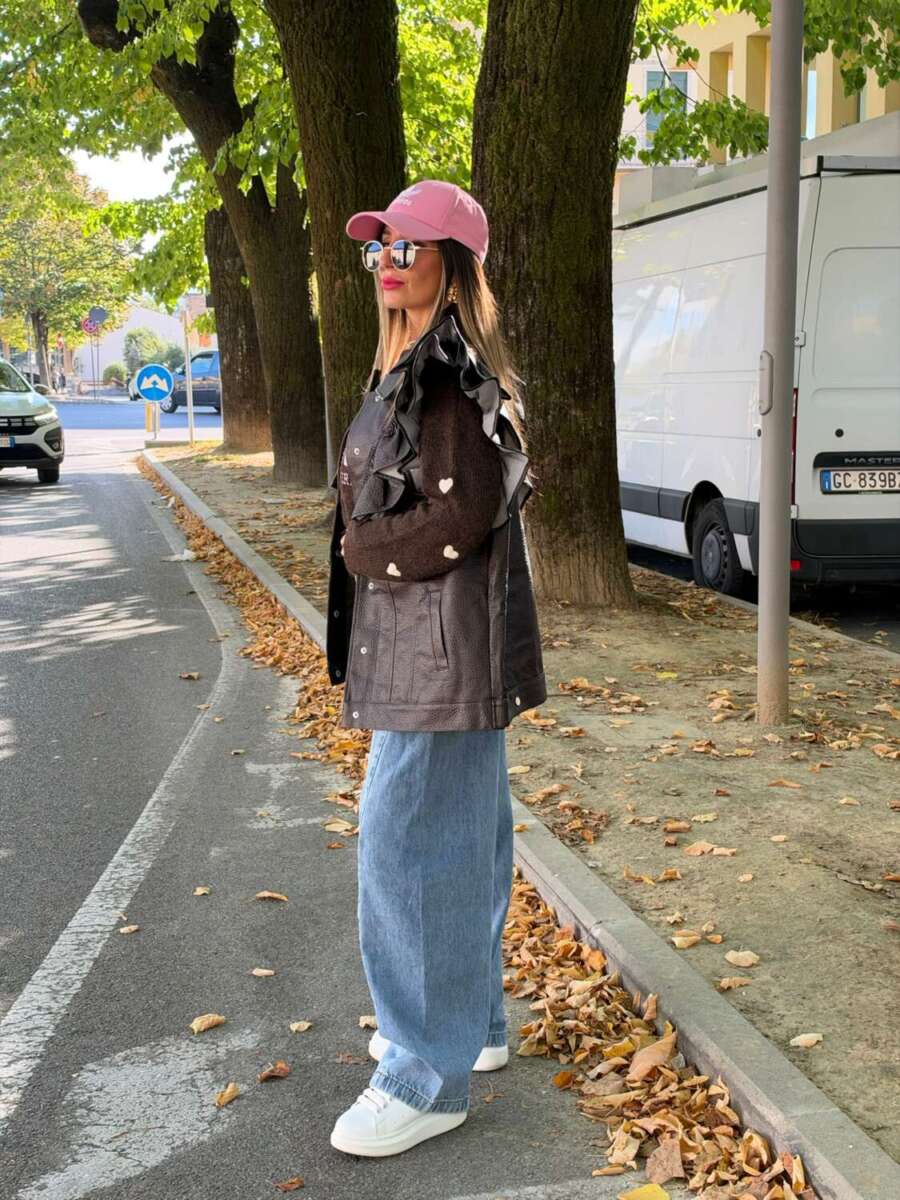 gilet giselle ecopelle Cioccolato
